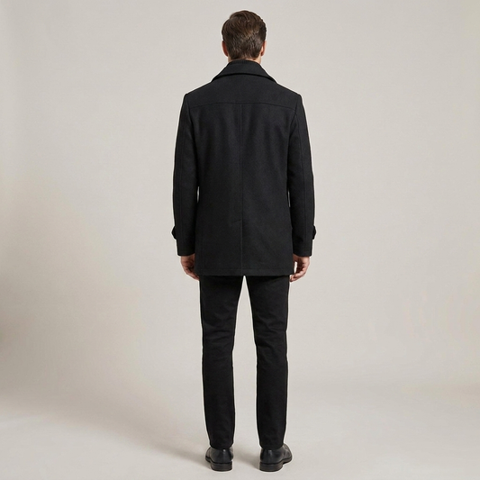 PLUXSTYLE::numise::mens-stand-collar-business-parka::back