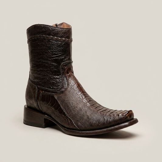 PLUXSTYLE::numise::mens-textured-side-zip-boots::closeup-hero