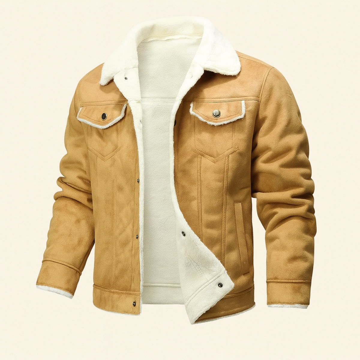 Mason | Herren-Winterjacke im Trucker-Stil aus Wildleder