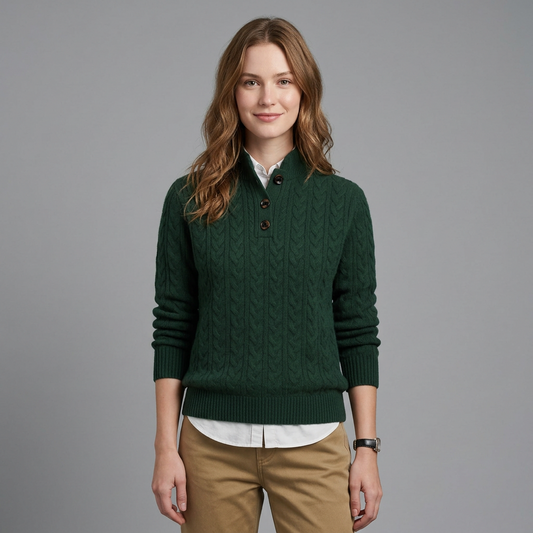 Maglione con bottoni dalla vestibilità valorizzante