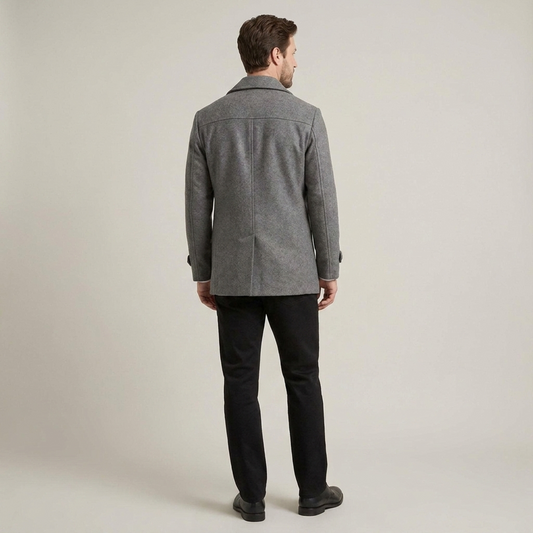 PLUXSTYLE::numise::mens-double-breasted-tailored-parka::back