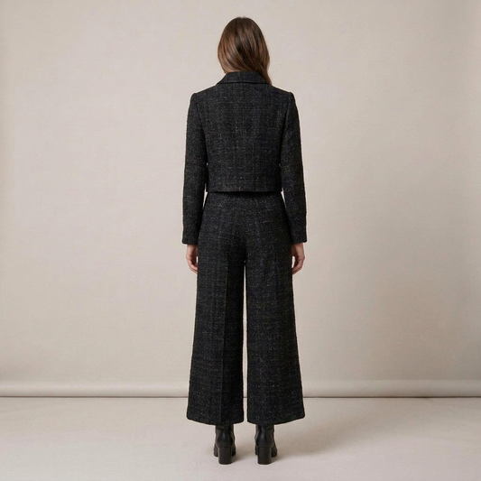 PLUXSTYLE::numise::harper-cropped-parka-wide-leg-bottoms-set::back