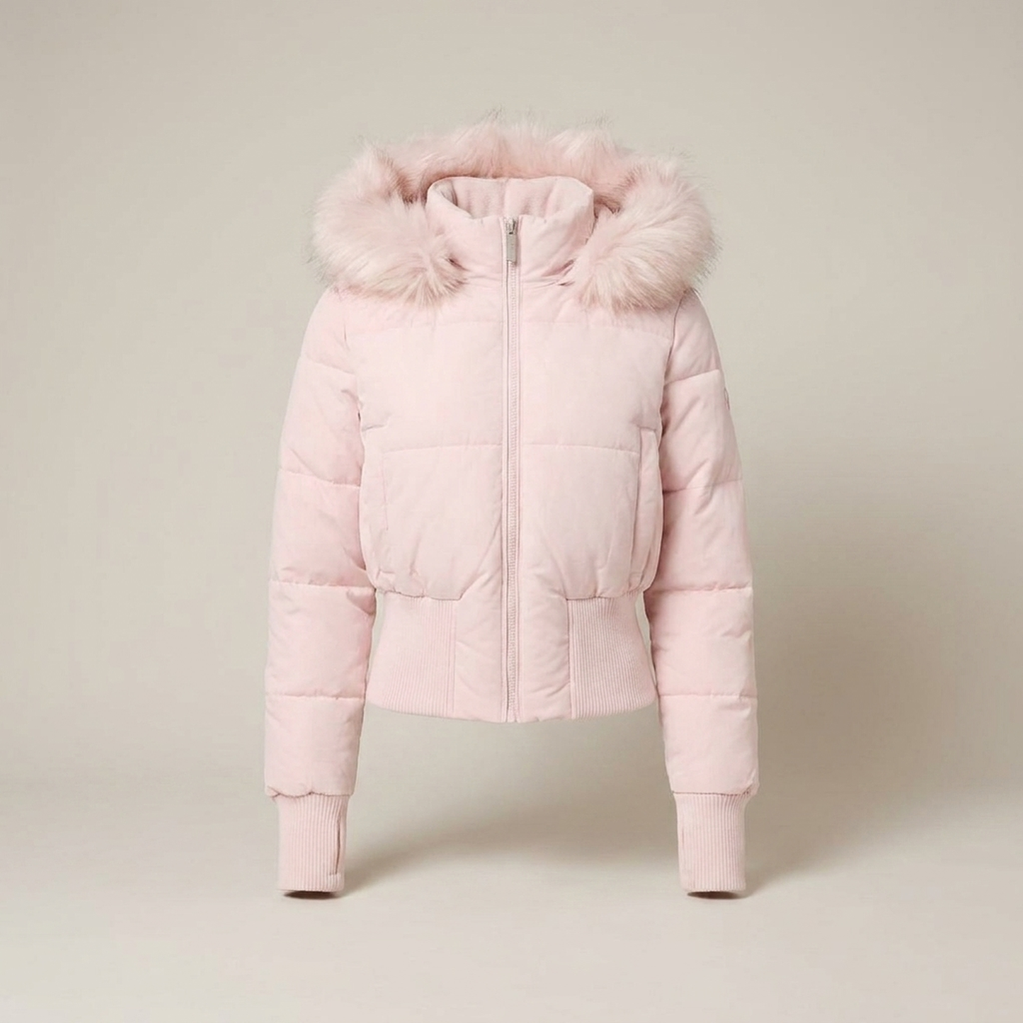 PLUXSTYLE::numise::ariana-short-hooded-puffer-jacket::pack-pink