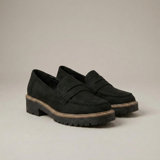 PLUXSTYLE::numise::chunky-slip-on-loafers::closeup-detail