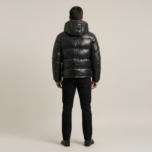 PLUXSTYLE::numise::mens-cropped-hooded-parka::back