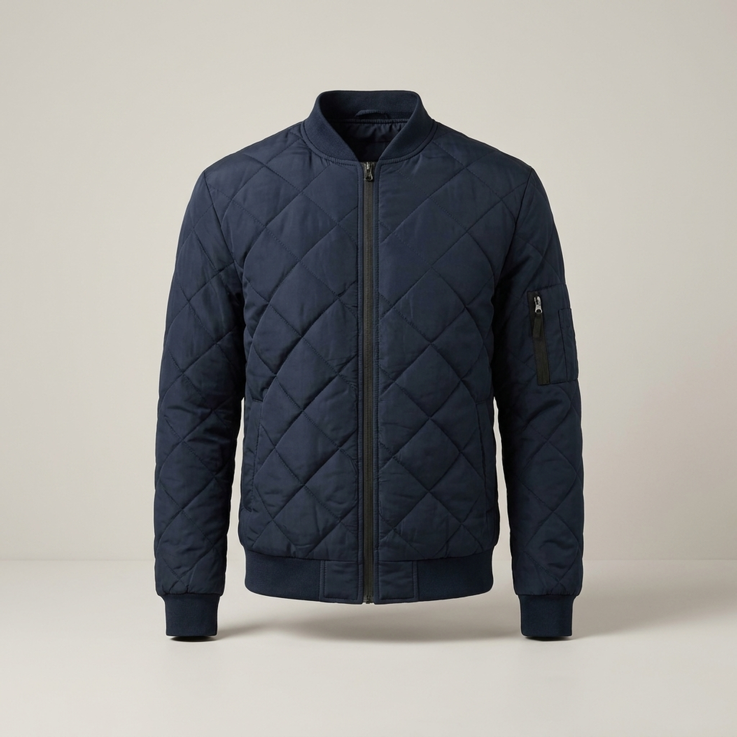 PLUXSTYLE::numise::mens-diamond-stitch-parka::pack-navy-blue