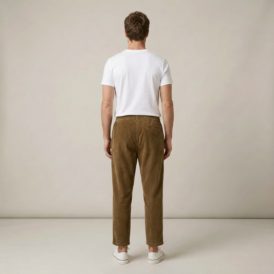 PLUXSTYLE::numise::mens-easy-waist-straight-leg-pants-1::back