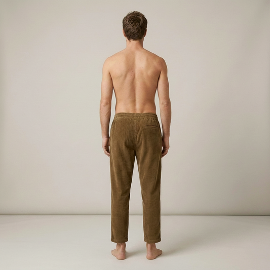 PLUXSTYLE::numise::mens-easy-waist-straight-leg-pants-1::back