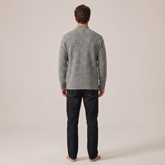 PLUXSTYLE::numise::mens-relaxed-mandarin-collar-parka::back