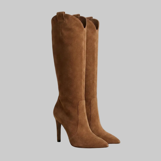 PLUXSTYLE::numise::alessia-high-heel-knee-boots::closeup-detail