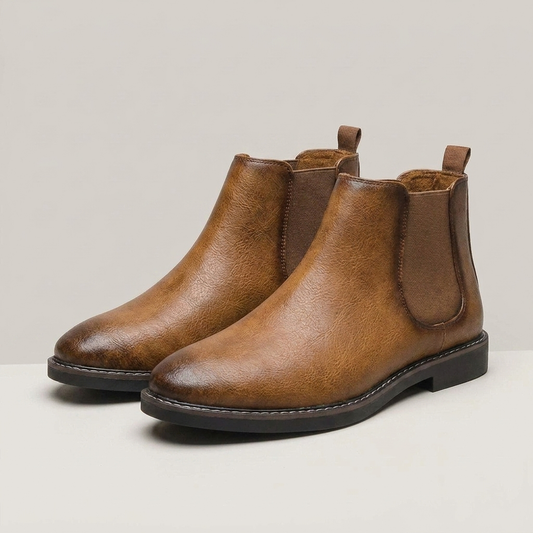 PLUXSTYLE::numise::milo-pull-on-chelsea-boots::closeup-detail