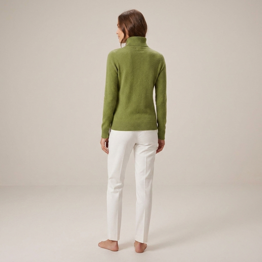 PLUXSTYLE::numise::aurora-slim-fit-turtleneck-sweater::back