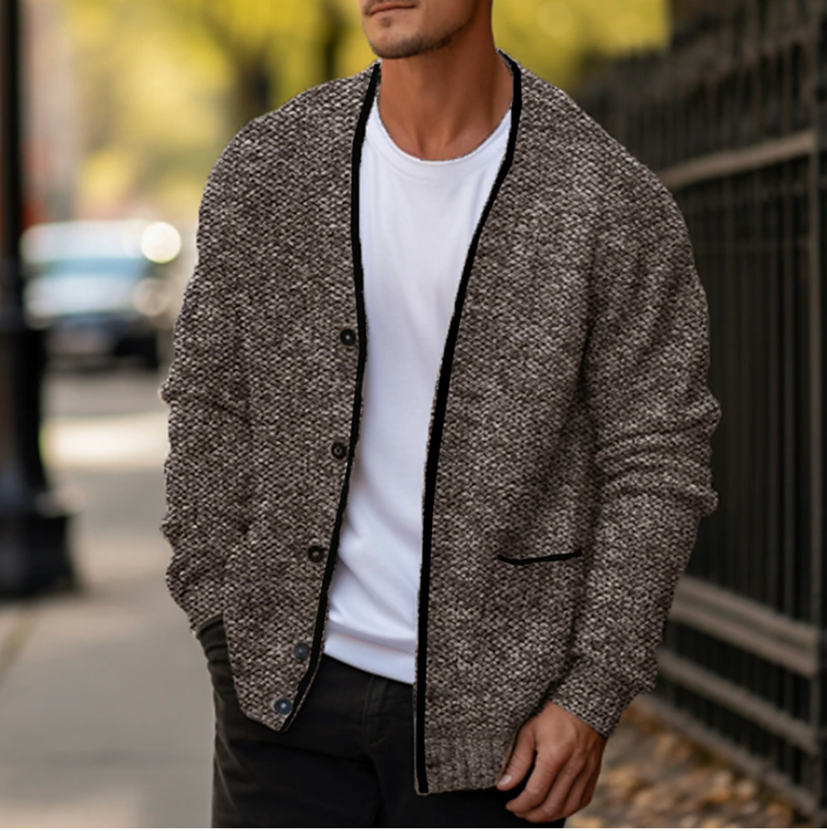 PLUXSTYLE::numise::mens-pocket-front-cardigan::lifestyle-keep-2
