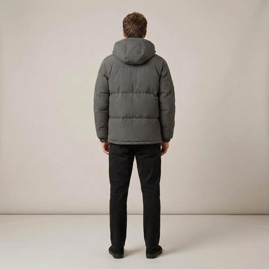 PLUXSTYLE::numise::mens-classic-hooded-parka::back