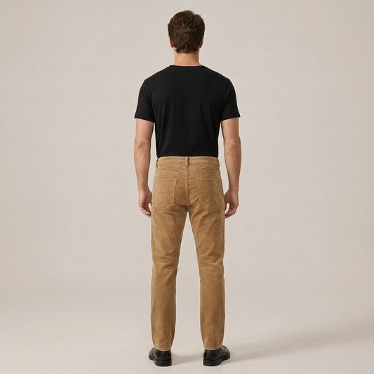 PLUXSTYLE::numise::mens-slim-straight-leg-pants::back
