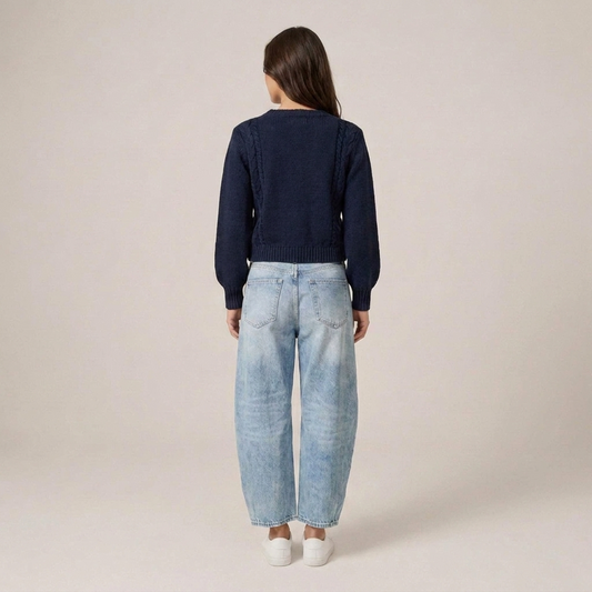 PLUXSTYLE::numise::amelia-high-waist-barrel-leg-jeans::back