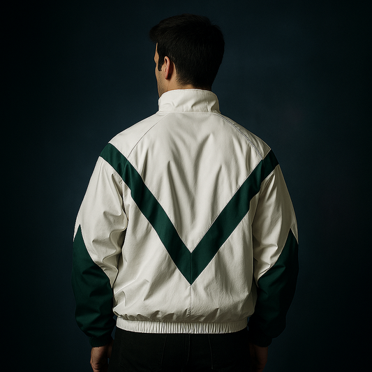 Casual Men's Jacket with Modern Reflective Panel Design