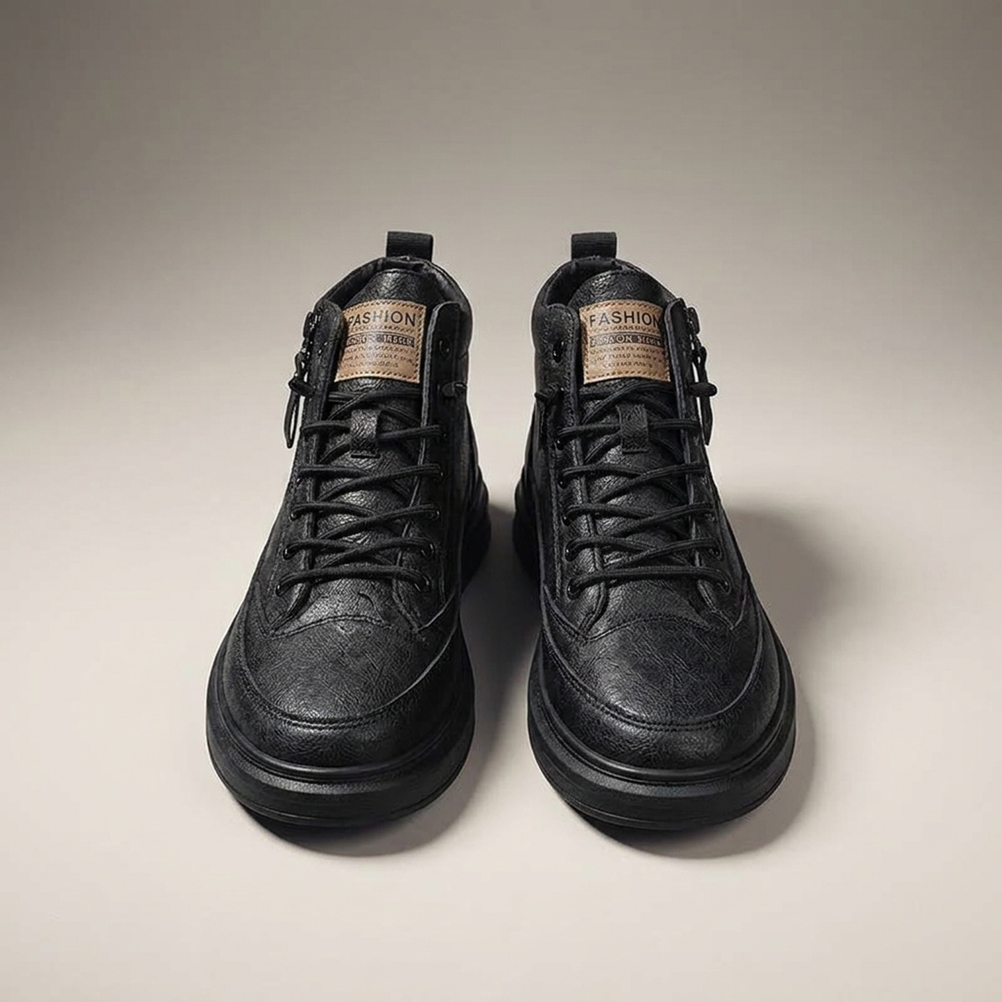 PLUXSTYLE::numise::mens-lace-up-comfort-boots::pack-black