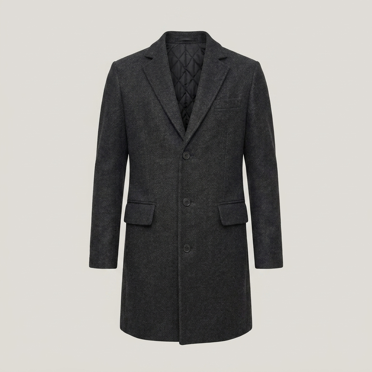 PLUXSTYLE::numise::mens-tailored-gray-overcoat::pack-black