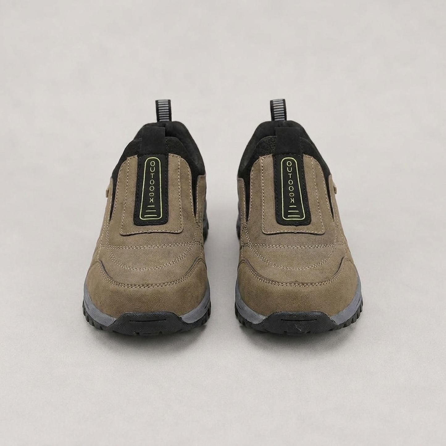 PLUXSTYLE::numise::mens-rugged-slip-on-walking-shoes::pack-khaki