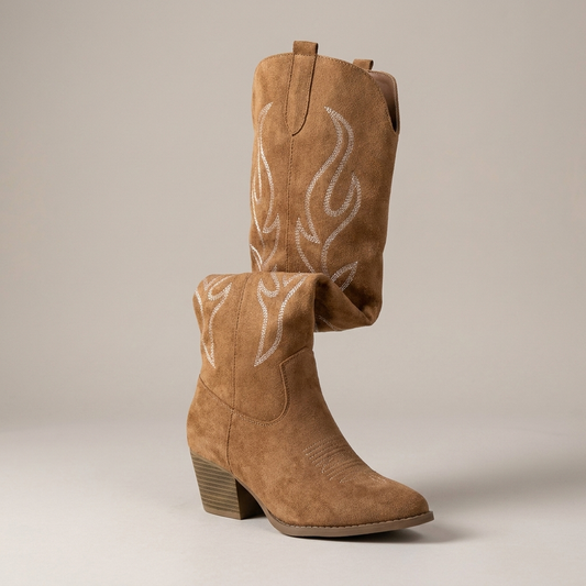 PLUXSTYLE::numise::poppy-heeled-knee-high-cowboy-boots::closeup-hero