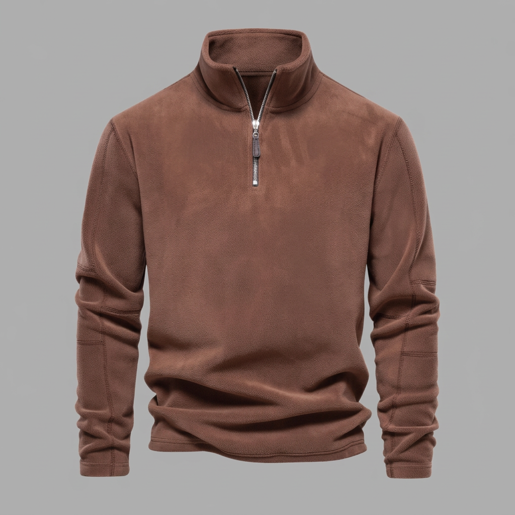 Men’s Quarter-Zip Stand Collar Pullover
