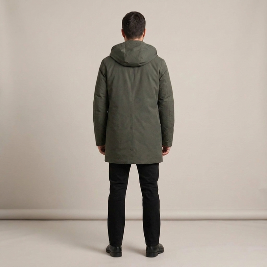 PLUXSTYLE::numise::mens-longline-hooded-parka::back