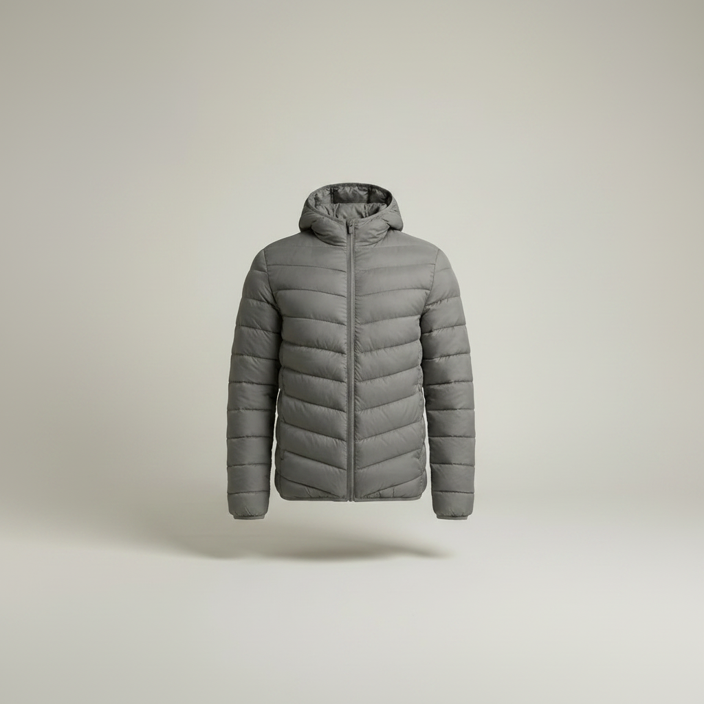 PLUXSTYLE::numise::mens-hooded-puffer-parka::pack-grey