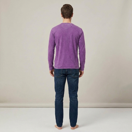 PLUXSTYLE::numise::mens-lived-in-henley-top::back