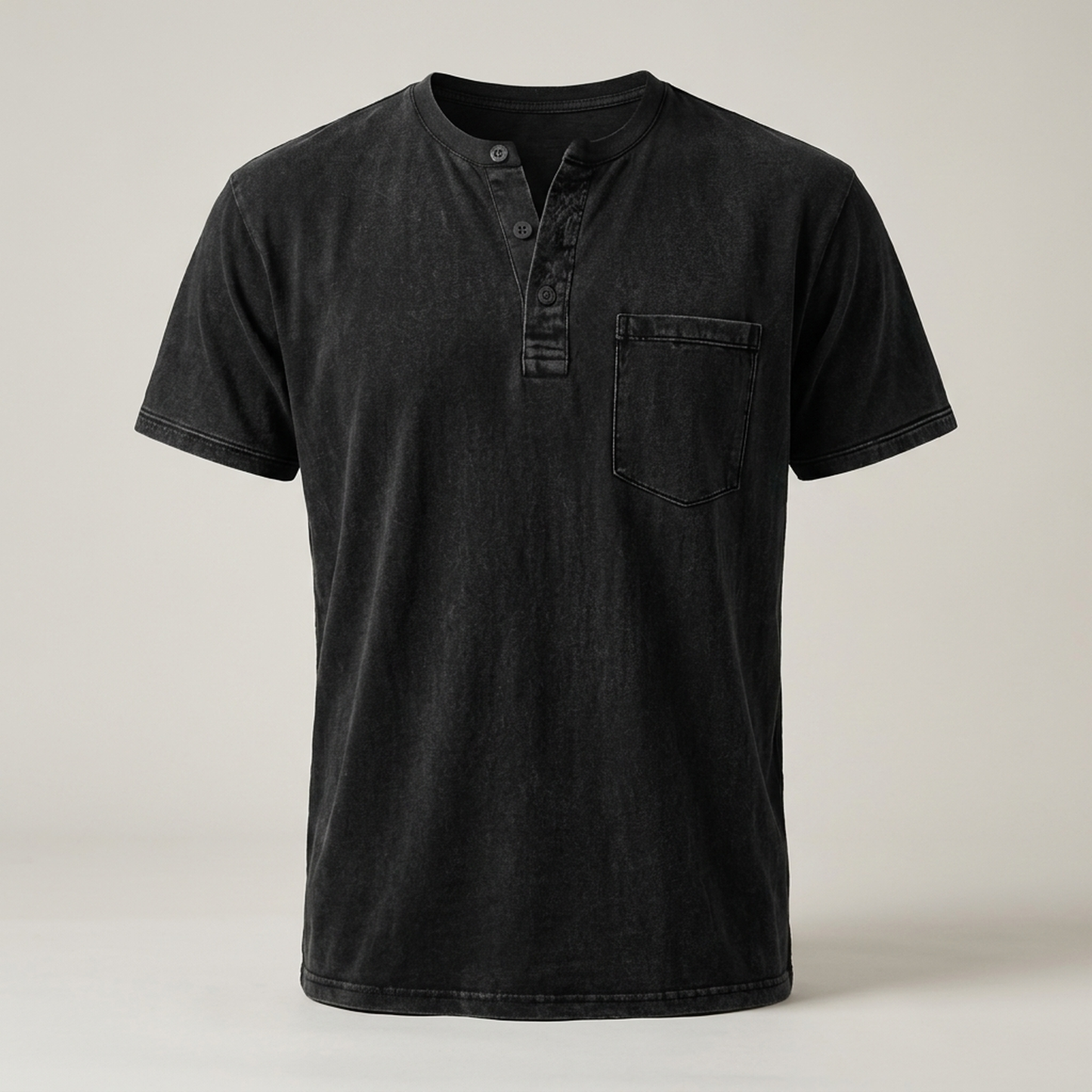 PLUXSTYLE::numise::mens-lived-in-henley-top::pack-black