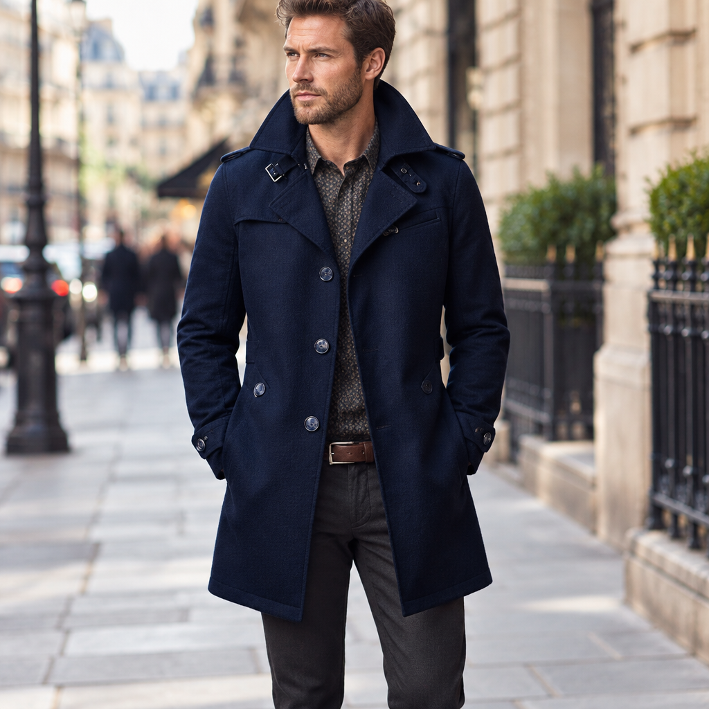 Wide Notched Lapels Coat