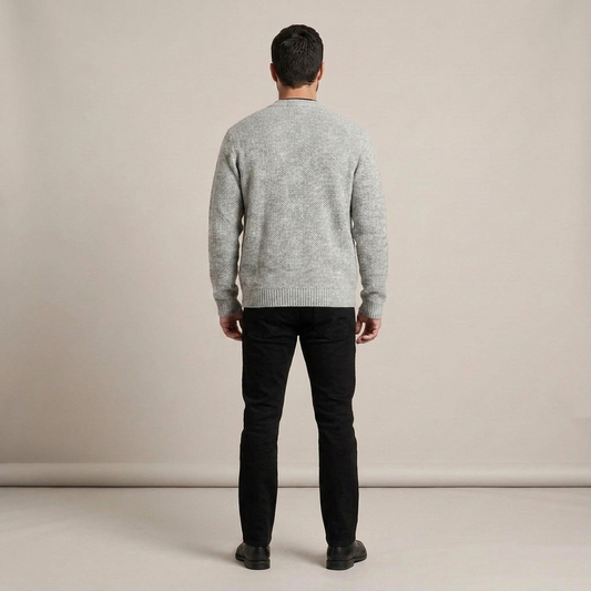PLUXSTYLE::numise::mens-pocket-front-cardigan::back