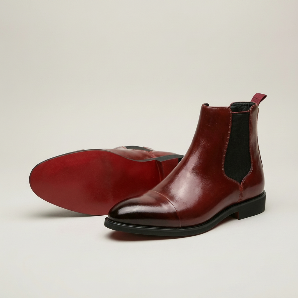 PLUXSTYLE::numise::mens-pointed-toe-chelsea-boots-2::pack-red