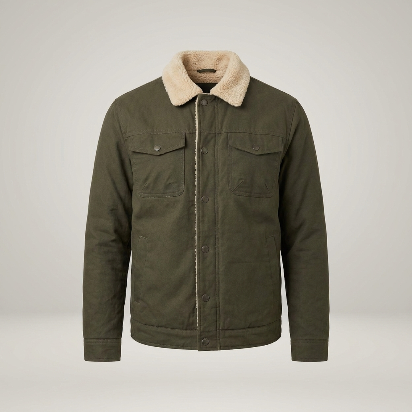 PLUXSTYLE::numise::mens-bomber-cut-parka::pack-army-green