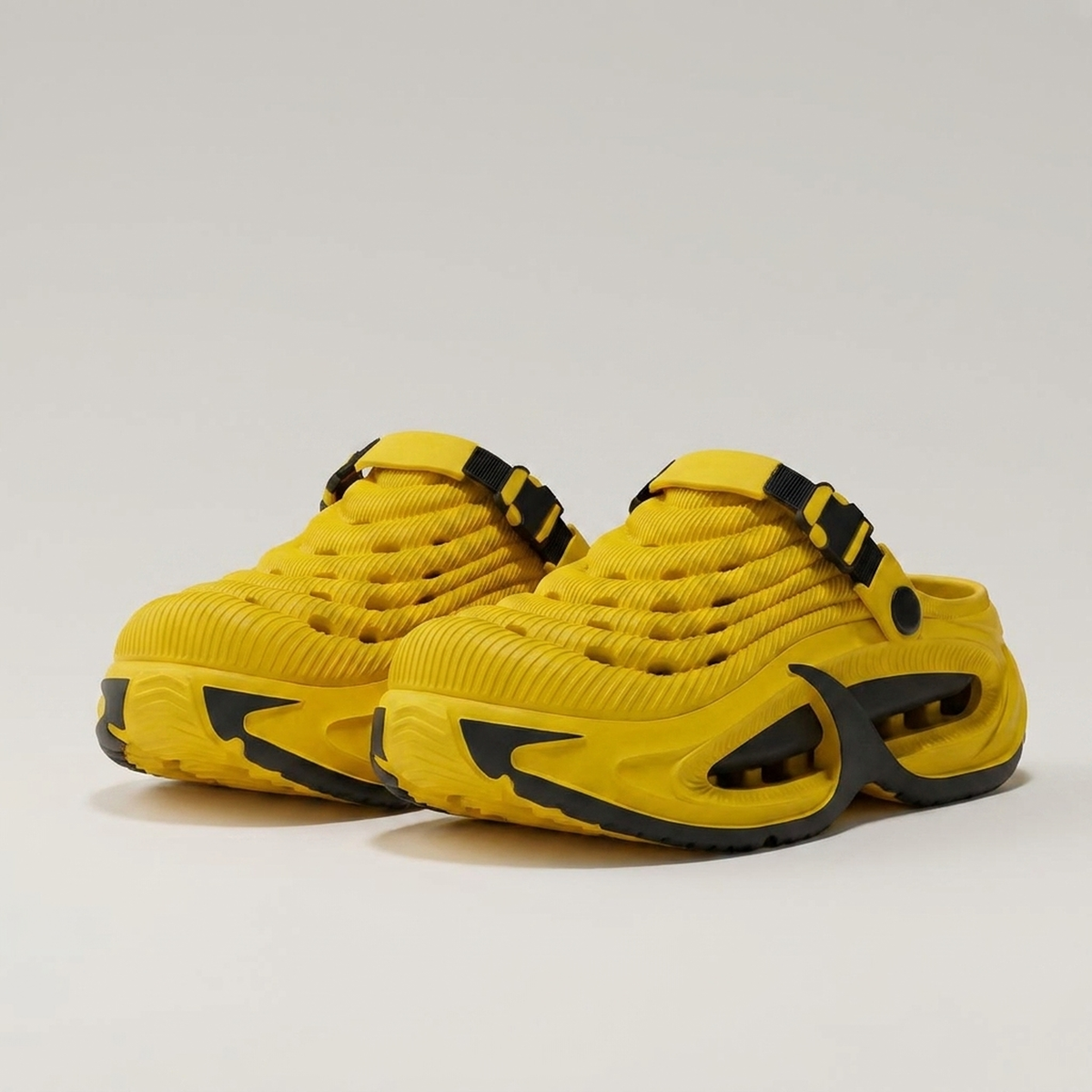 PLUXSTYLE::numise::everyday-ventilated-slip-on-shoes::pack-yellow-and-black