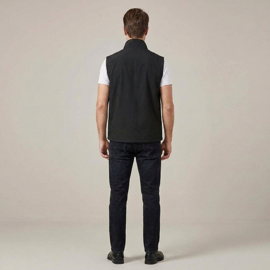 PLUXSTYLE::numise::mens-sleeveless-parka::back