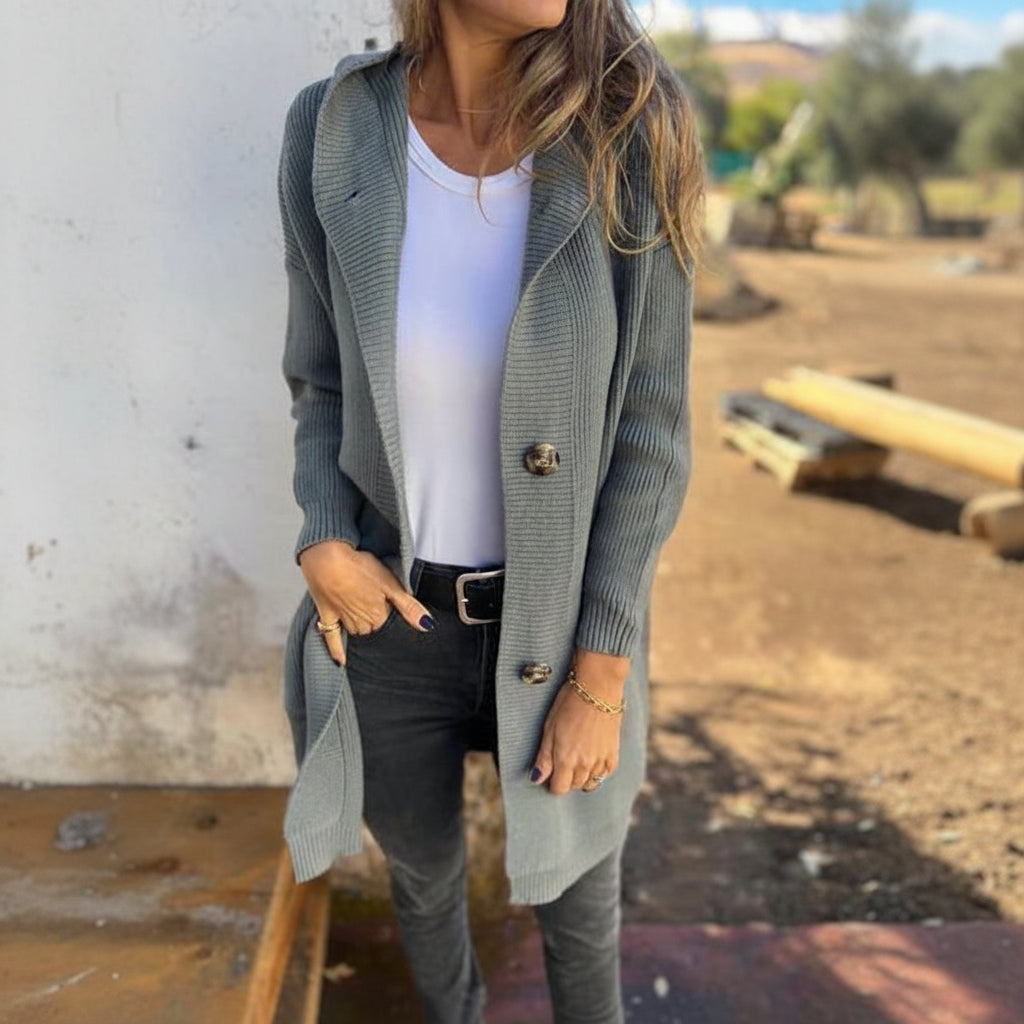 PLUXSTYLE::numise::longline-hooded-cardigan::lifestyle-keep-2