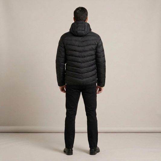 PLUXSTYLE::numise::mens-hooded-puffer-parka::back