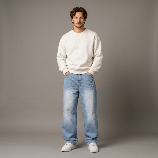 Wide-Leg Baggy Jeans