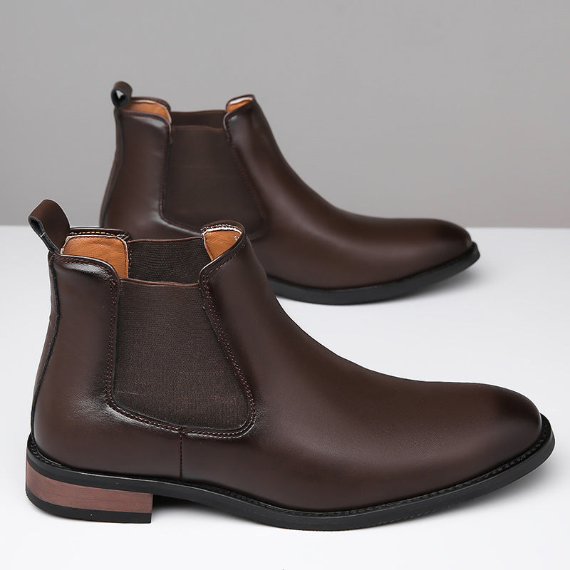 Dunkelbraune Chelsea-Boots für Herren