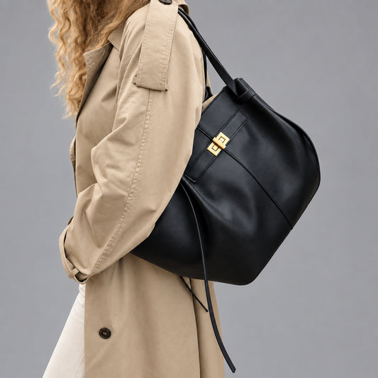 Tote Bag With Front Closure