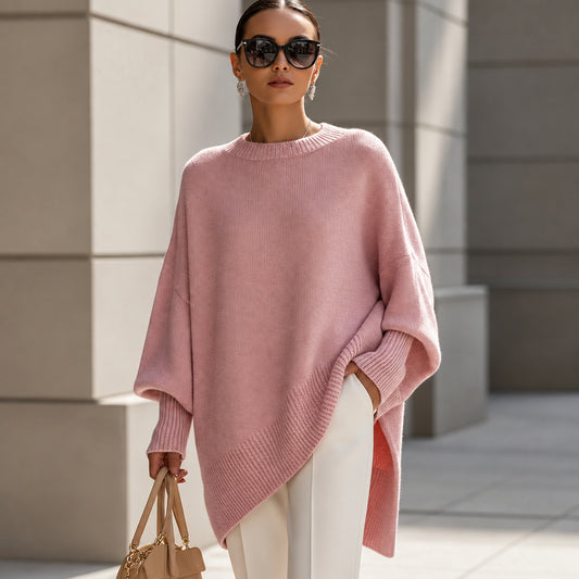 Draped Oversized Knitwear Sweater