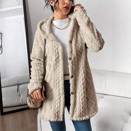 Cardigan con cappuccio da donna