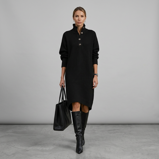 Midikleid mit Stehkragen