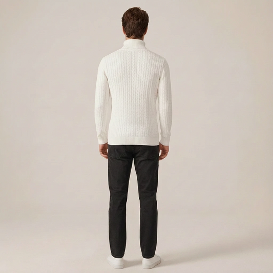 PLUXSTYLE::numise::mens-high-neck-sweater::back