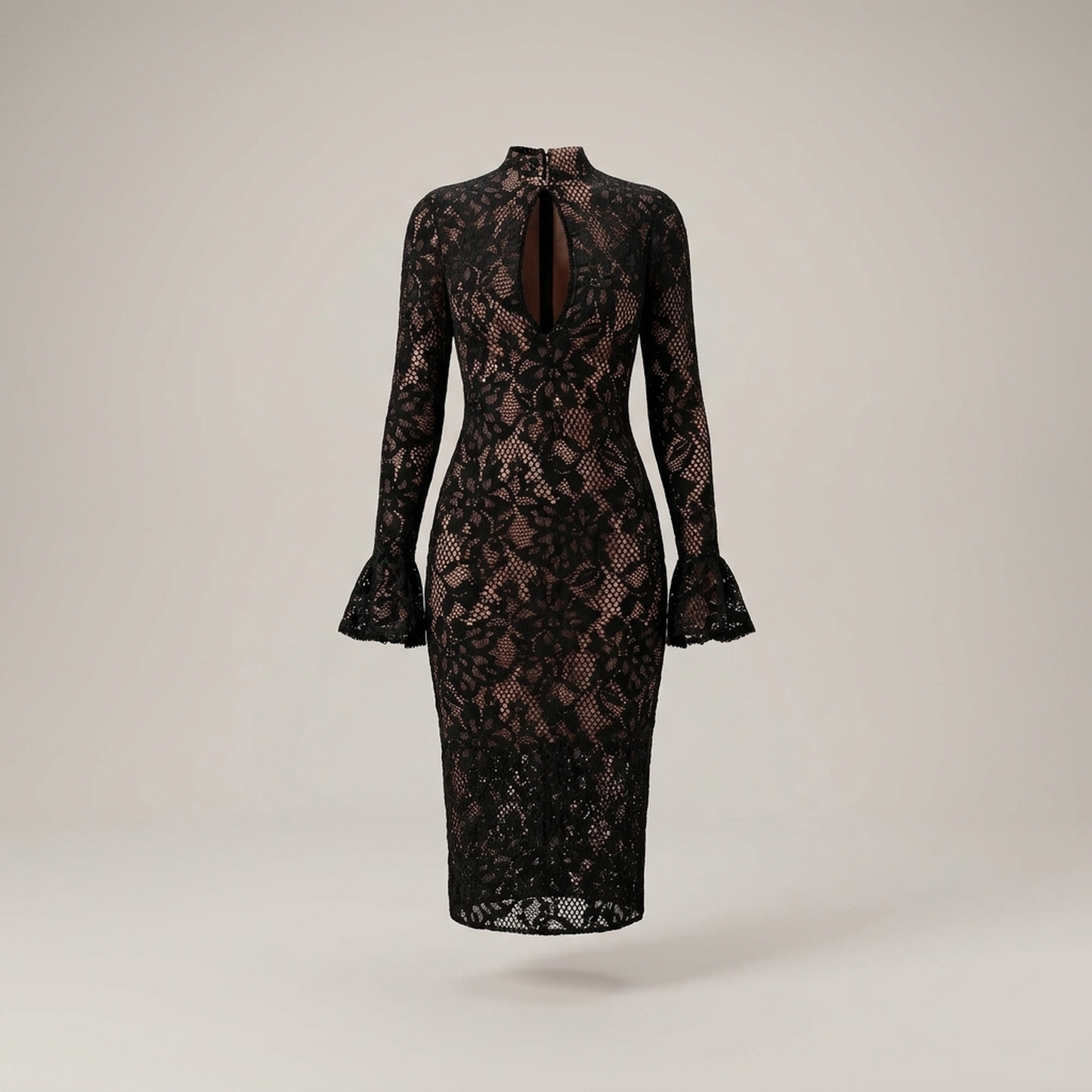 PLUXSTYLE::numise::arabella-floral-midi-dress::pack-black