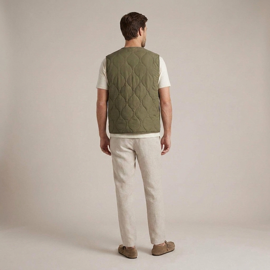 PLUXSTYLE::numise::mens-regular-fit-quilted-vest::back