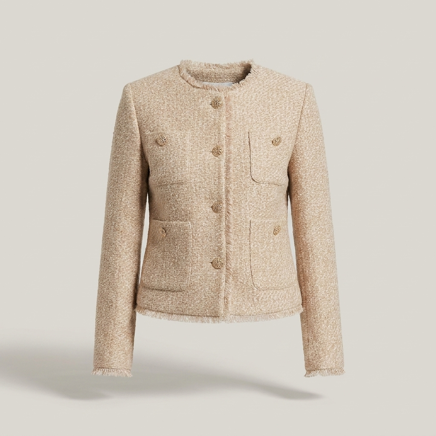 PLUXSTYLE::numise::colette-cropped-parka::pack-beige