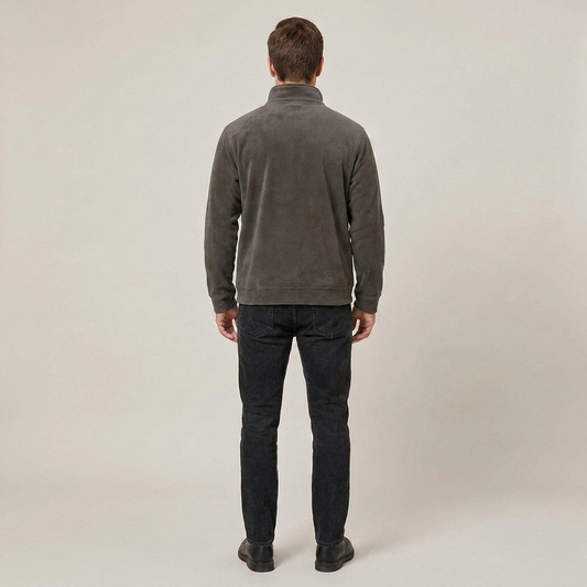 PLUXSTYLE::numise::mens-quarter-zip-parka::back