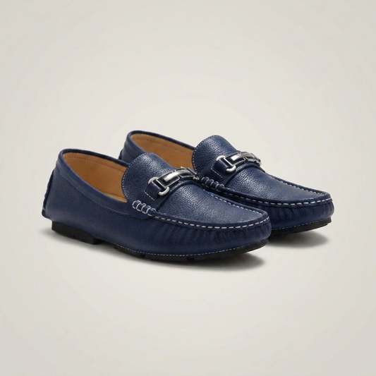 PLUXSTYLE::numise::mens-cushioned-dress-loafers::closeup-detail